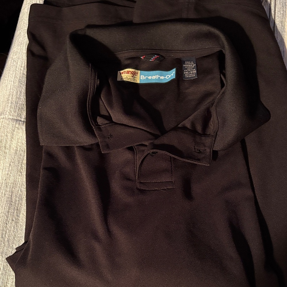 Wrangler Men's Classic Black Polo Shirt